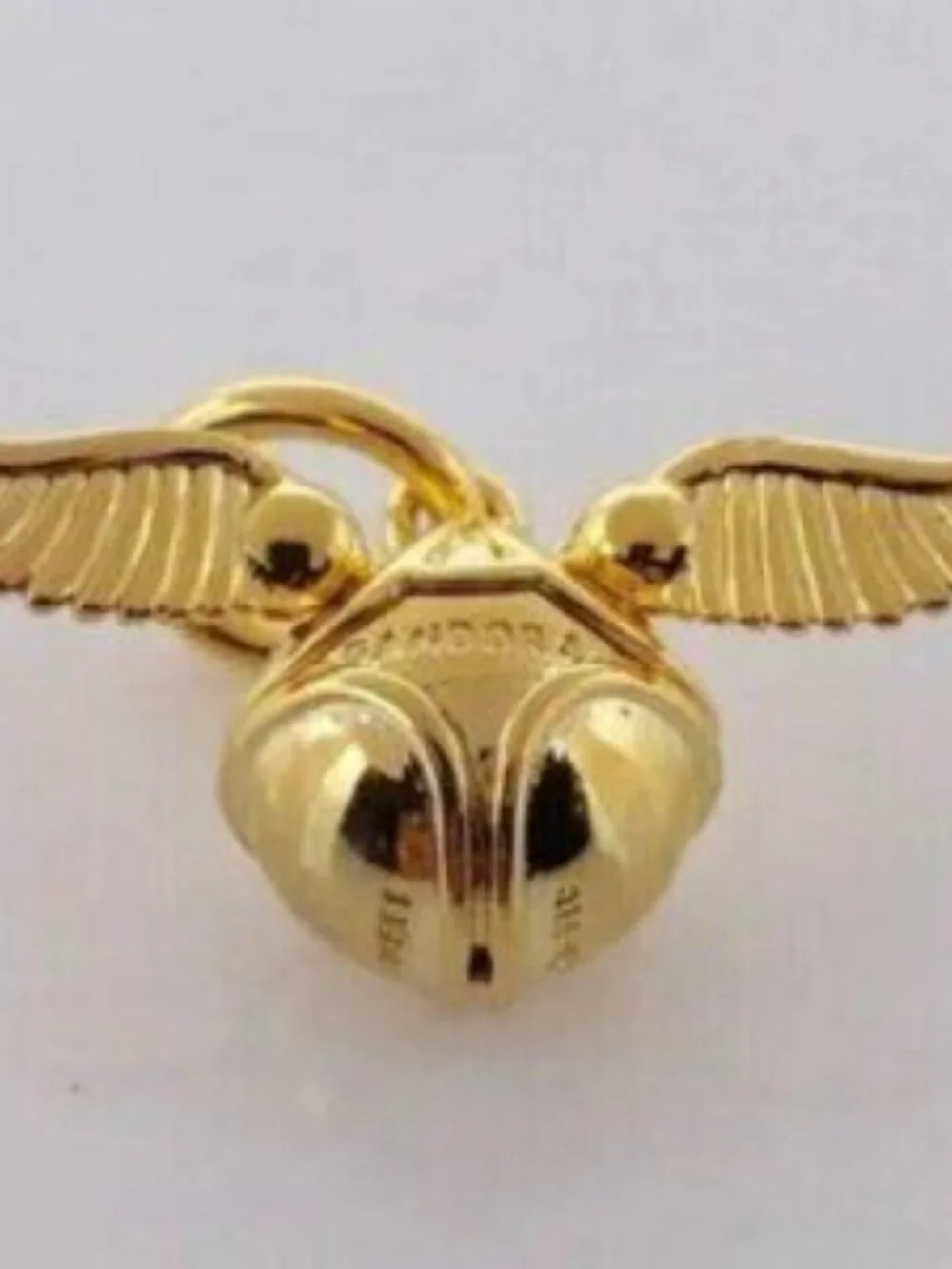 New Pandora Shine Gold Harry Potter Golden Snitch Wings Pendant Charm
